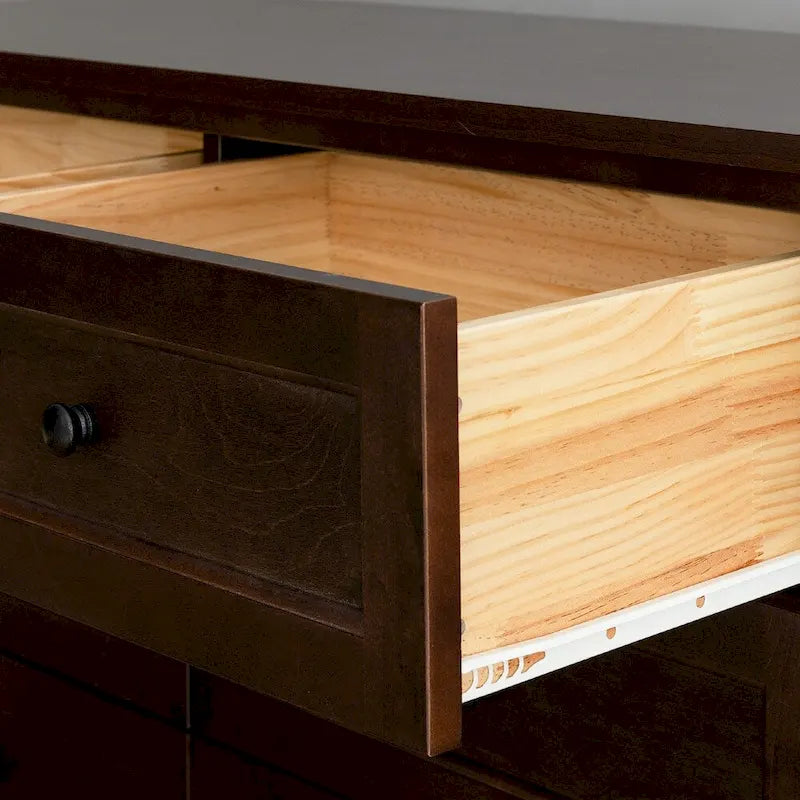 Commode à 6 tiroirs avec poignée ronde rétro
