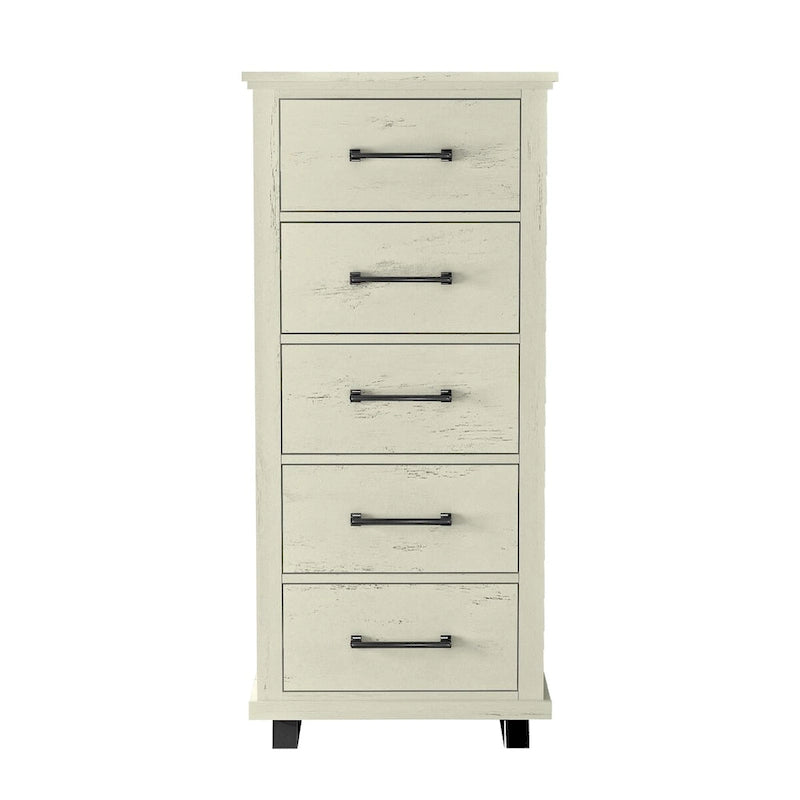 Ensemble de chambre à coucher style ferme 4 pièces - 2 tables de chevet, 1 commode et 1 coiffeuse