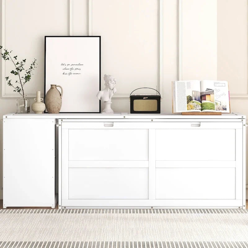 Lit escamotable Queen Size avec bureau pivotant