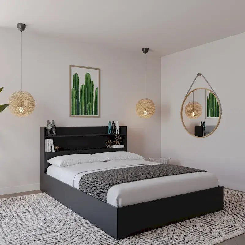 Lit plateforme Hunter avec tête de lit