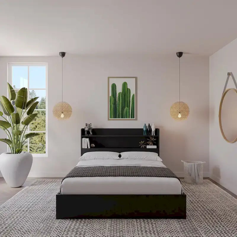 Lit plateforme Hunter avec tête de lit