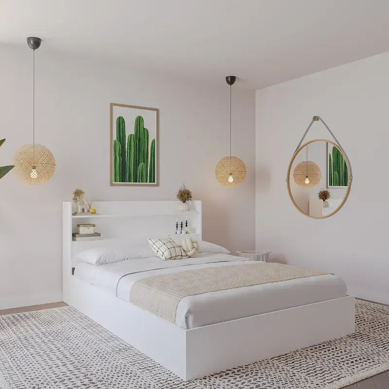 Lit plateforme Hunter avec tête de lit