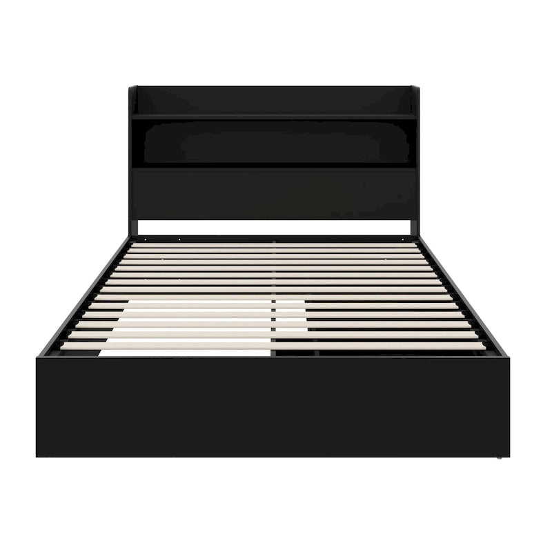 Lit plateforme Hunter avec tête de lit