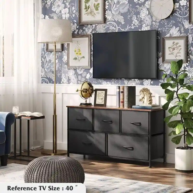 Commode pour chambre à coucher avec 5 tiroirs