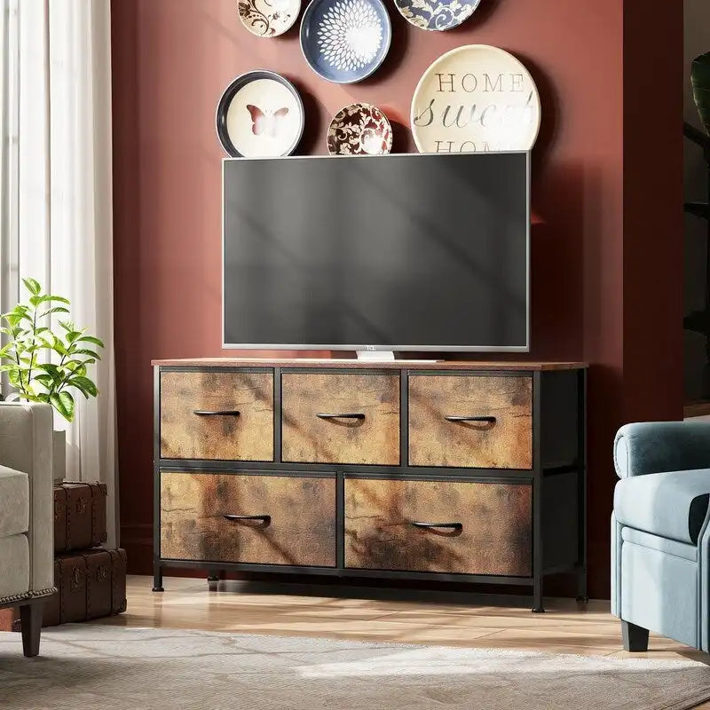 Commode pour chambre à coucher avec 5 tiroirs