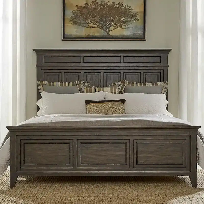 Ensemble lit, commode et miroir Paradise Valley Saddle Brown