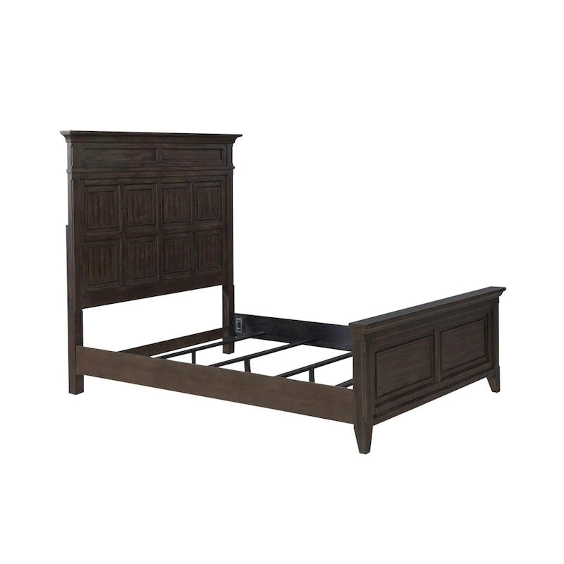 Ensemble lit, commode et miroir Paradise Valley Saddle Brown