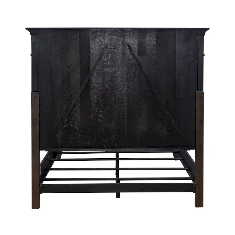 Ensemble lit, commode et miroir Paradise Valley Saddle Brown