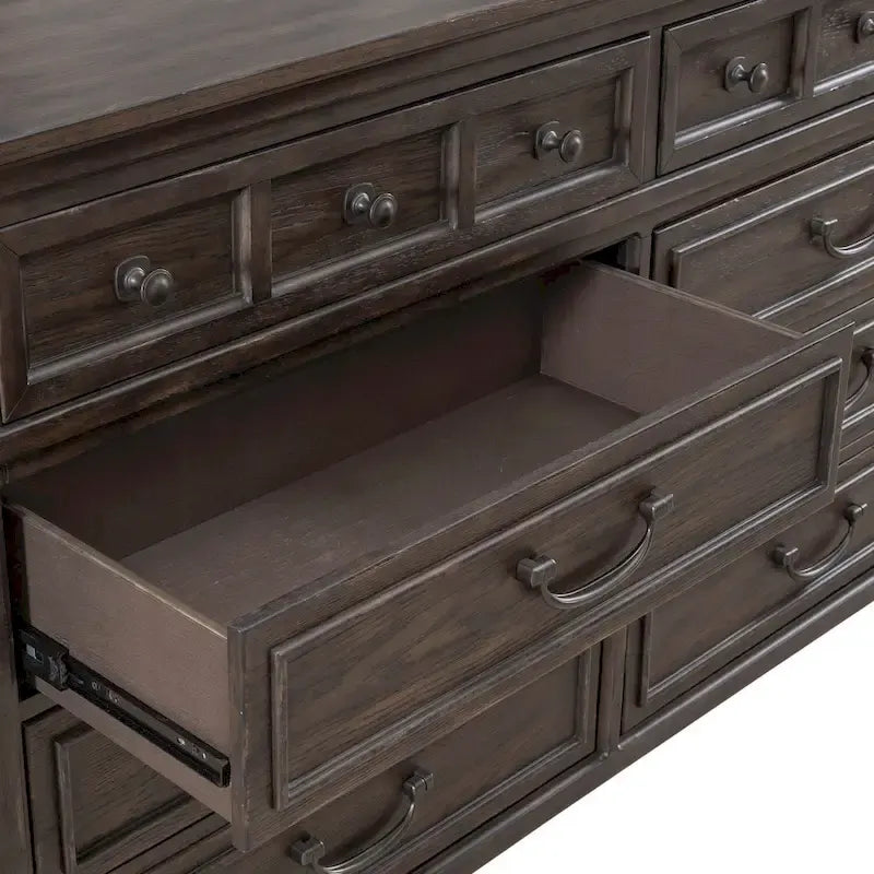 Ensemble lit, commode et miroir Paradise Valley Saddle Brown