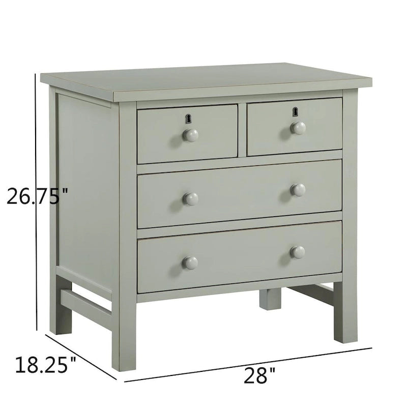 Table de chevet Gavello à 4 tiroirs de rangement par Greyson Living
