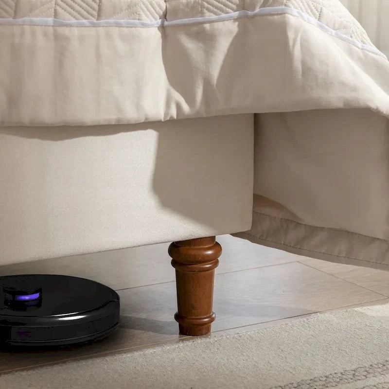 Lit Queen/King capitonné avec tête de lit haute CUSchoice (sommier non requis)