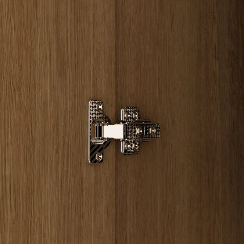 Armoire-penderie avec poignées dorées et meuble haut en option