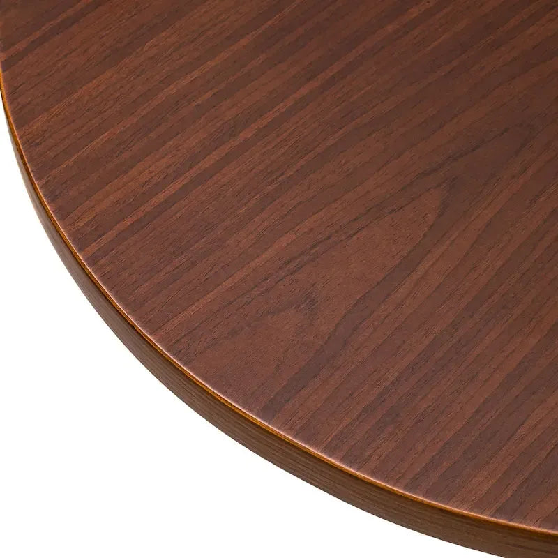 Table de bar ronde Glitzhome style bistro moderne, plateau en noyer, 39,5 po de hauteur