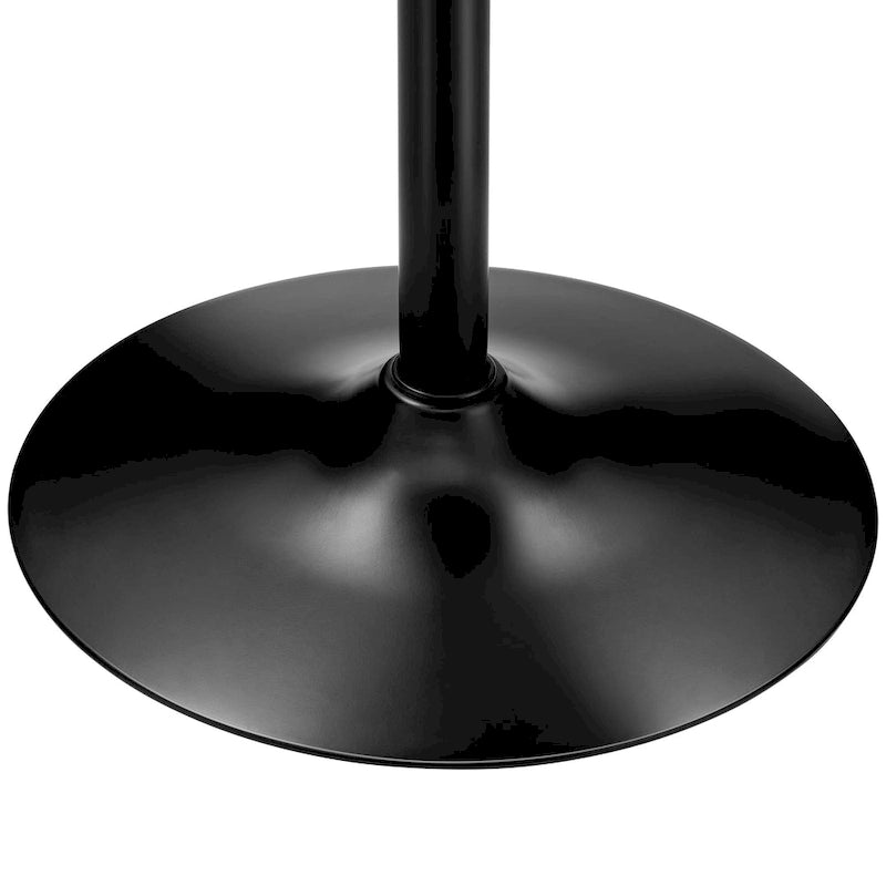 Table de bar ronde Glitzhome style bistro moderne, plateau en noyer, 39,5 po de hauteur