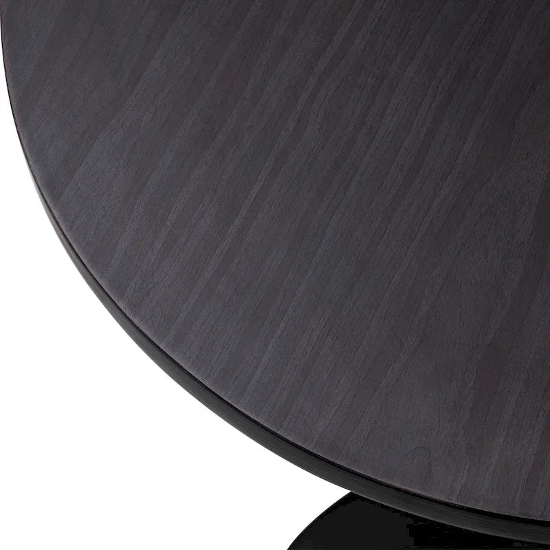 Table de bar ronde Glitzhome style bistro moderne, plateau en noyer, 39,5 po de hauteur