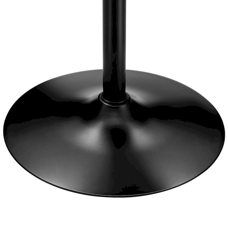Table de bar ronde Glitzhome style bistro moderne, plateau en noyer, 39,5 po de hauteur