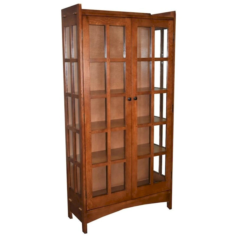 Mission Oak Display China Cabinet / Bookcase - 39W - N/A