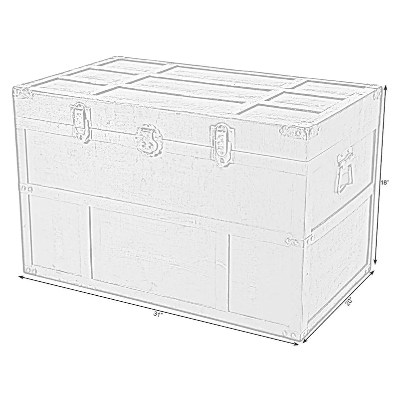 Grand coffre style vieux cèdre