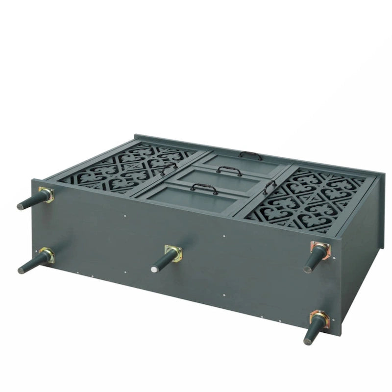 Meuble à 2 portes et 3 tiroirs, style américain, idéal pour une chambre, un salon ou un bureau.