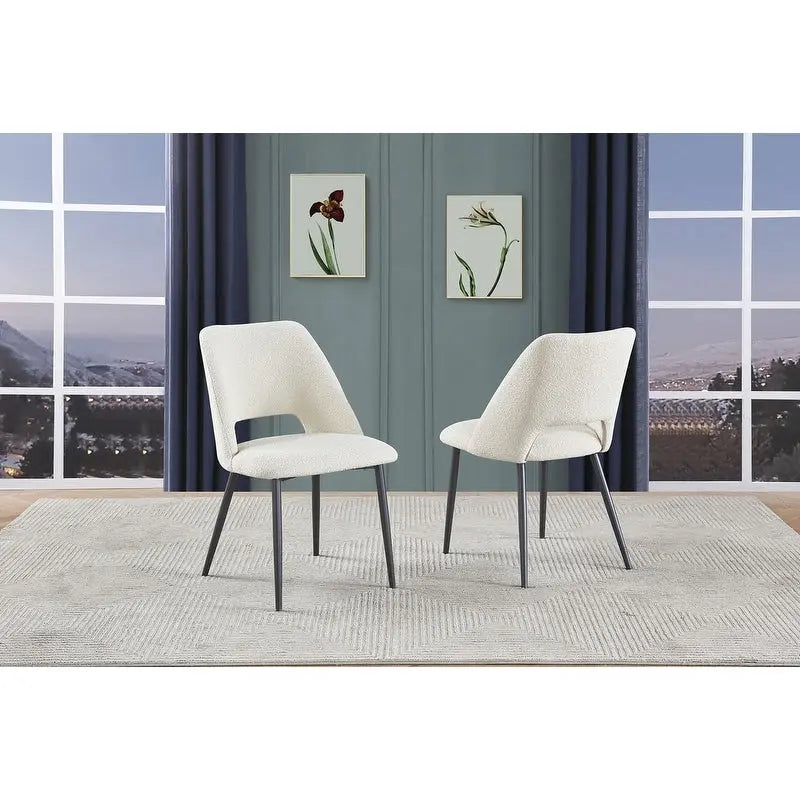 Ensemble de 2 chaises d'appoint rembourrées de qualité supérieure