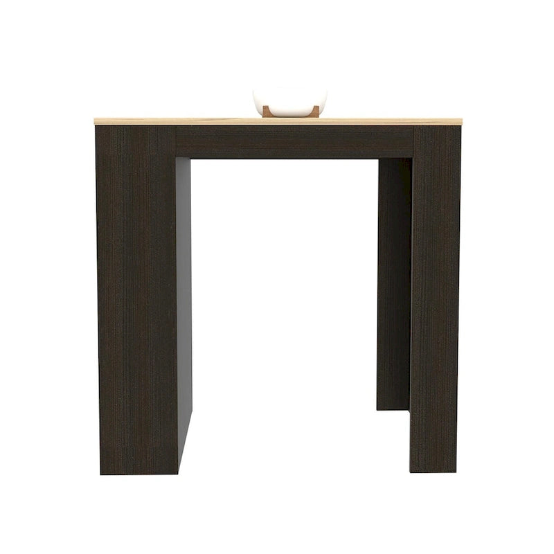 Table de comptoir de cuisine, cuisine, noir/pin