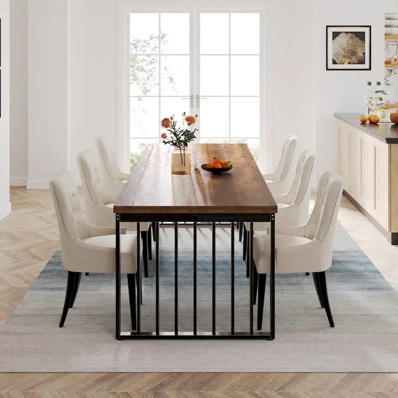 Table de cuisine/salle à manger de 78,74 pouces avec pieds en métal