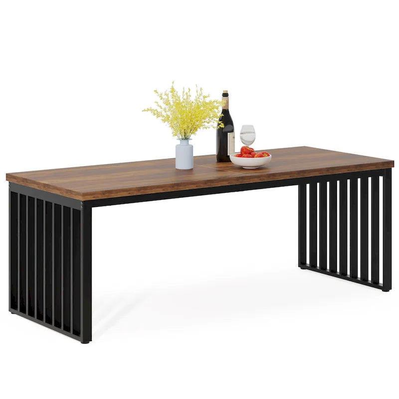 Table de cuisine/salle à manger de 78,74 pouces avec pieds en métal