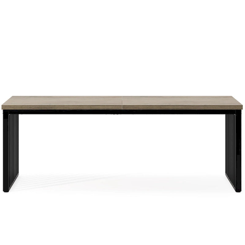 Table de cuisine/salle à manger de 78,74 pouces avec pieds en métal
