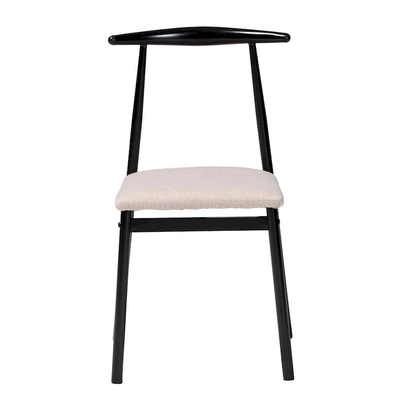 Ensemble de chaises de salle à manger Arnold Modern Industrial en tissu et métal, 4 pièces