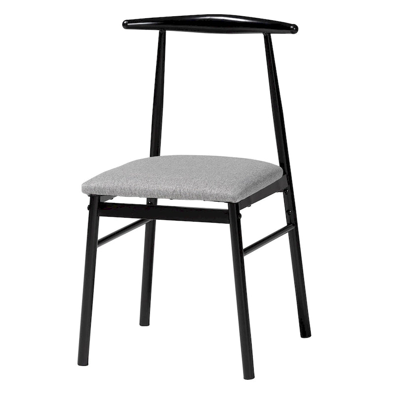 Ensemble de chaises de salle à manger Arnold Modern Industrial en tissu et métal, 4 pièces