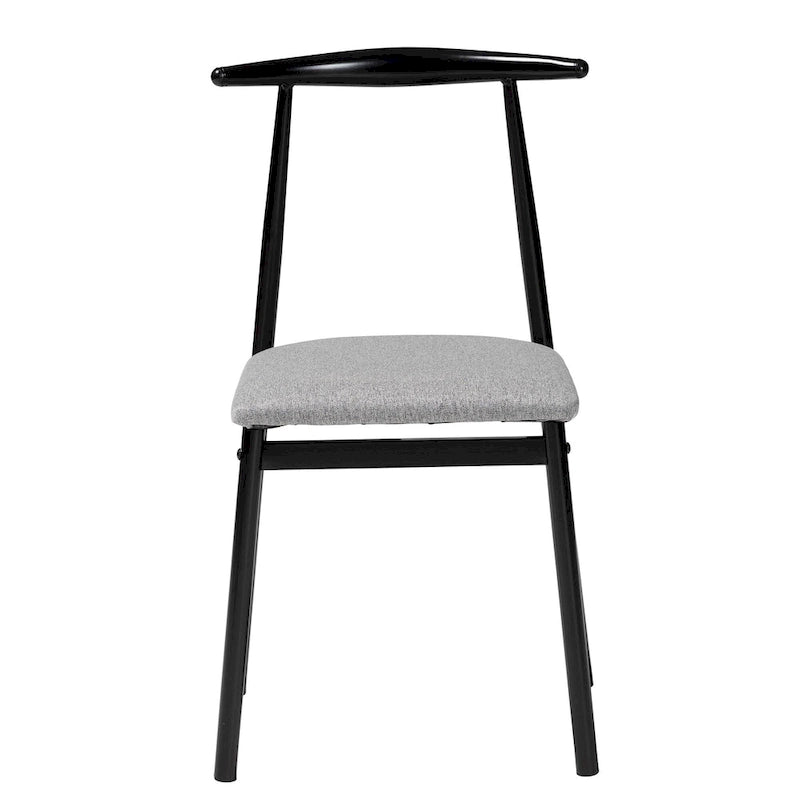 Ensemble de chaises de salle à manger Arnold Modern Industrial en tissu et métal, 4 pièces