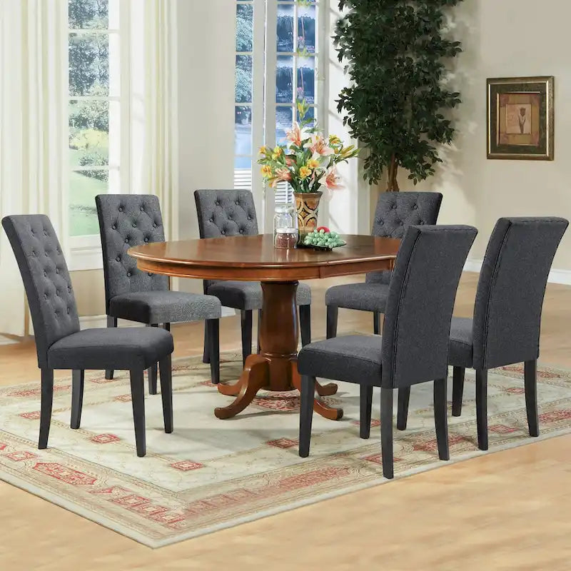 Chaise de salle à manger capitonnée Subrtex Linen Parsons (paquet de 2)