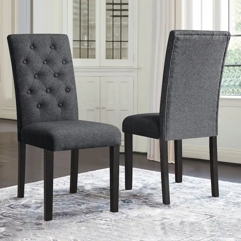 Chaise de salle à manger capitonnée Subrtex Linen Parsons (paquet de 2)