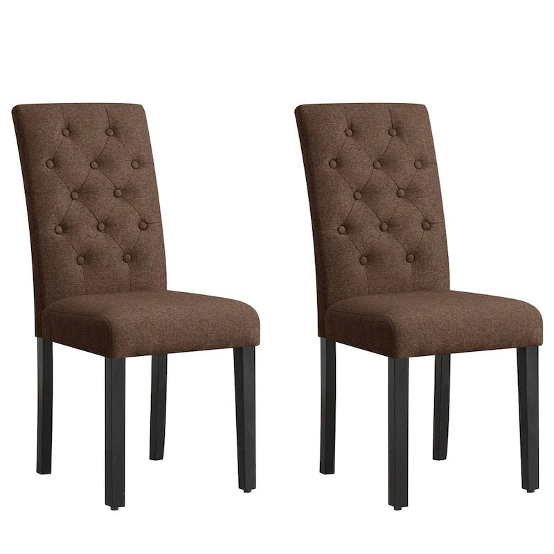 Chaise de salle à manger capitonnée Subrtex Linen Parsons (paquet de 2)
