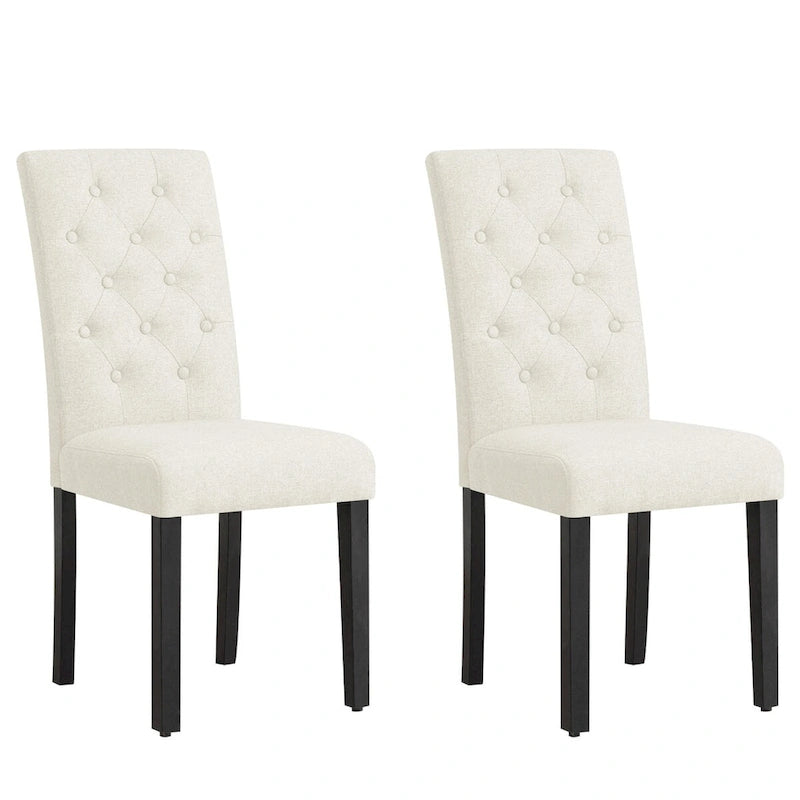 Chaise de salle à manger capitonnée Subrtex Linen Parsons (paquet de 2)