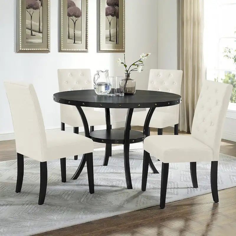 Chaise de salle à manger capitonnée Subrtex Linen Parsons (paquet de 2)