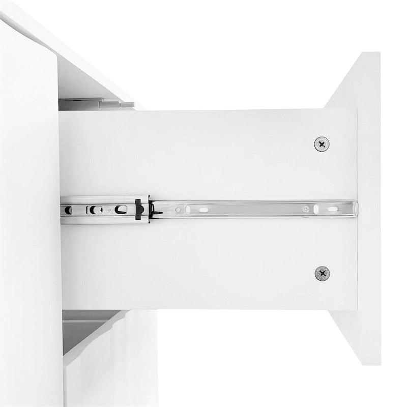Armoire de rangement à motif ondulé avec 2 portes et 2 tiroirs, réglable