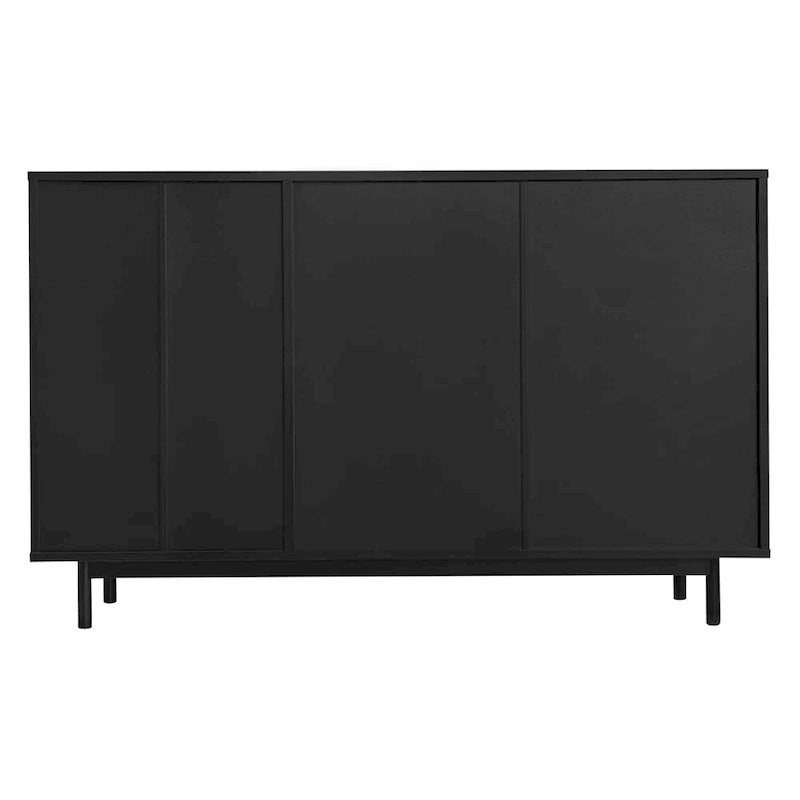 Armoire de rangement à motif ondulé avec 2 portes et 2 tiroirs, réglable