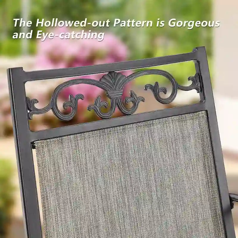 Chaises de salle à manger empilables d'extérieur, résistantes aux intempéries, lot de 2 ou 4