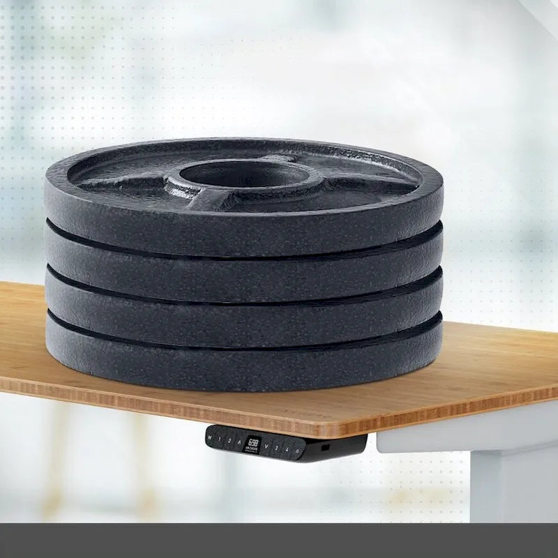 Bureau assis-debout électrique Rise Up à double moteur, plateau en bambou massif 48x30