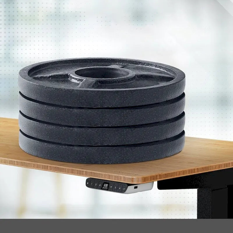 Bureau assis-debout électrique Rise Up à double moteur, plateau en bambou massif 48x30