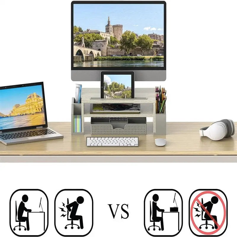 Support de bureau surélevé pour écran