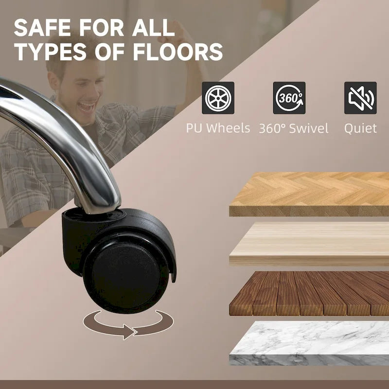 Fauteuil de bureau massant Vinsetto avec 6 points de vibration, fauteuil d'ordinateur inclinable chauffant, fauteuil de bureau pivotant