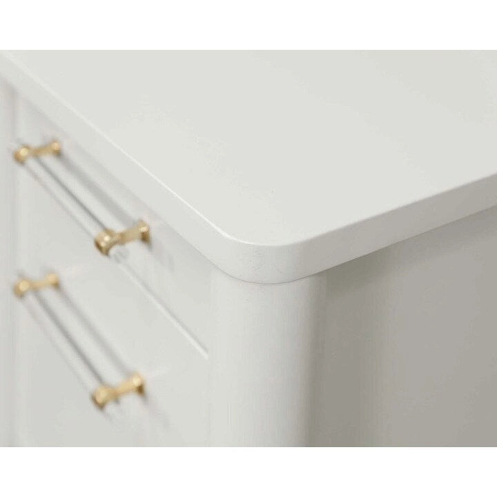 Bureau demi-piédestal contemporain, bureau de bureau, bureau d'appoint, blanc