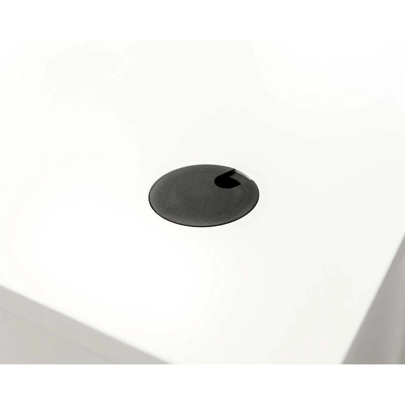 Bureau demi-piédestal contemporain, bureau de bureau, bureau d'appoint, blanc