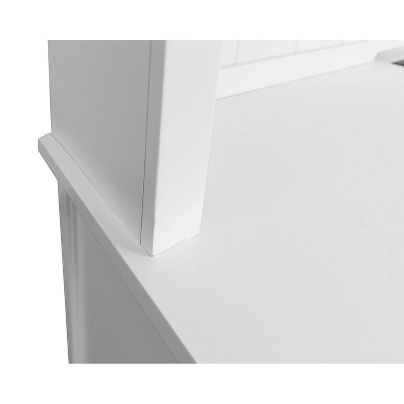 Buffet moderne en bois avec portes et bureau, meuble de rangement et crédence, rangement de bureau, entièrement assemblé, blanc