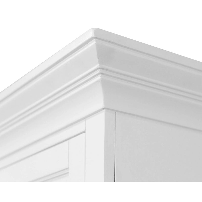 Buffet moderne en bois avec portes et bureau, meuble de rangement et crédence, rangement de bureau, entièrement assemblé, blanc