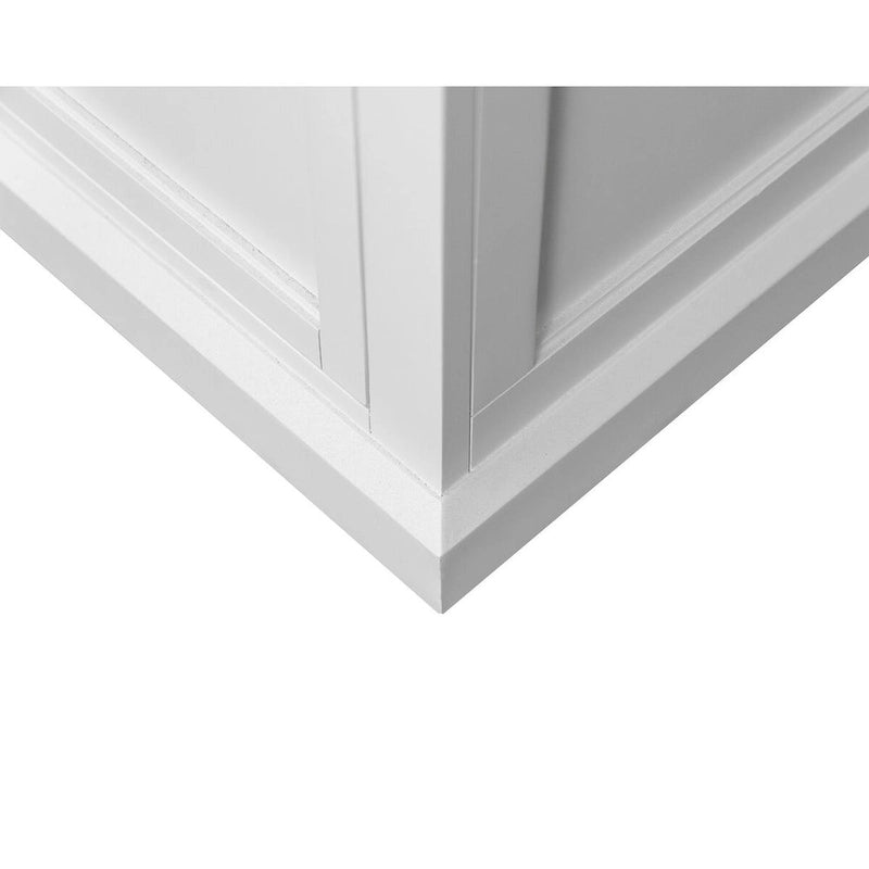 Buffet moderne en bois avec portes et bureau, meuble de rangement et crédence, rangement de bureau, entièrement assemblé, blanc