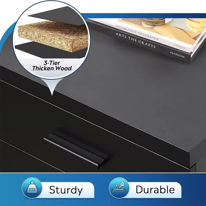 Classeur à 3 tiroirs - 15,4 cm (P) x 18,5 cm (L) x 25,6 cm (H)