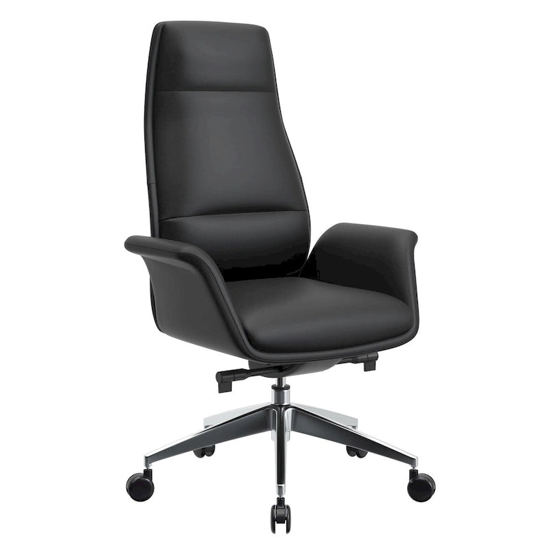 Fauteuil de bureau Summit en cuir à dossier haut, pivotant et inclinable